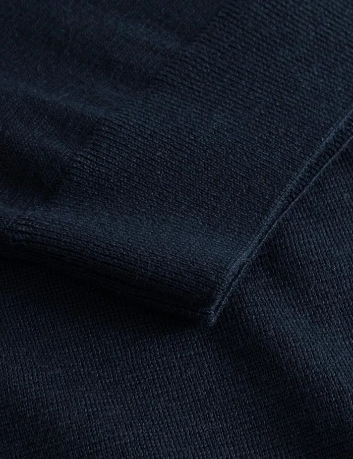 Fort Sweatshirts BASE MERINO POLO KNIT Navy 8211 Men
