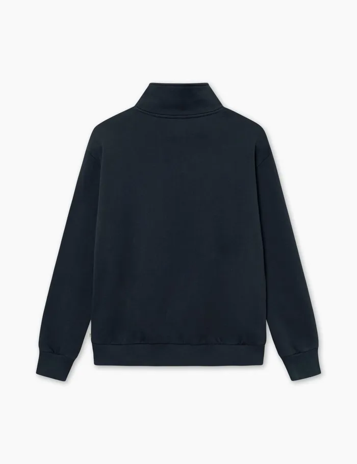 Fort Sweatshirts LOG HALF ZIP SWEATSHIRT Navy 8211 Men