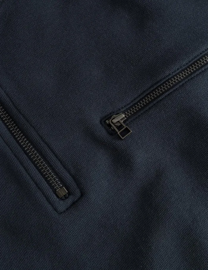 Fort Sweatshirts LOG HALF ZIP SWEATSHIRT Navy 8211 Men