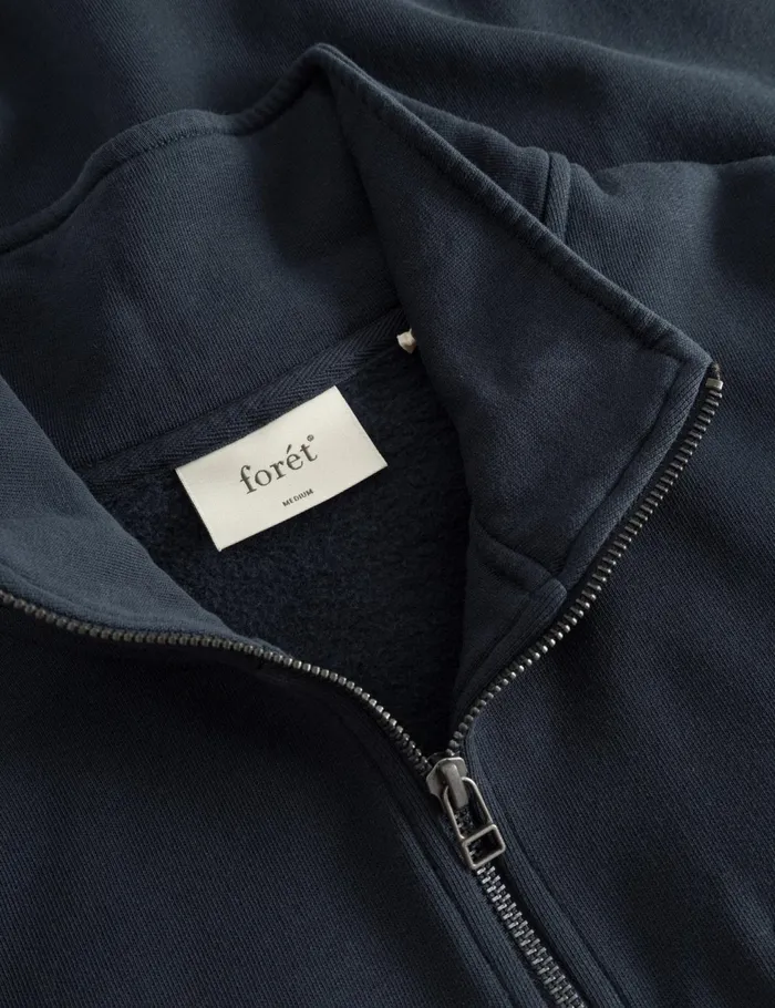 Fort Sweatshirts LOG HALF ZIP SWEATSHIRT Navy 8211 Men