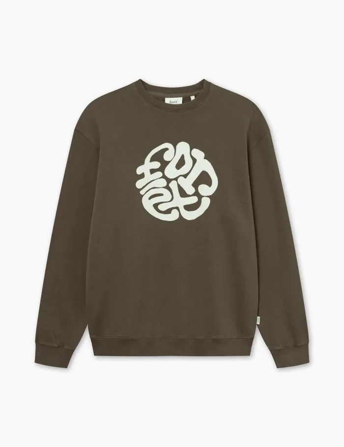 Fort Sweatshirts LOOP SWEATSHIRT Cold Brown 8211 Men