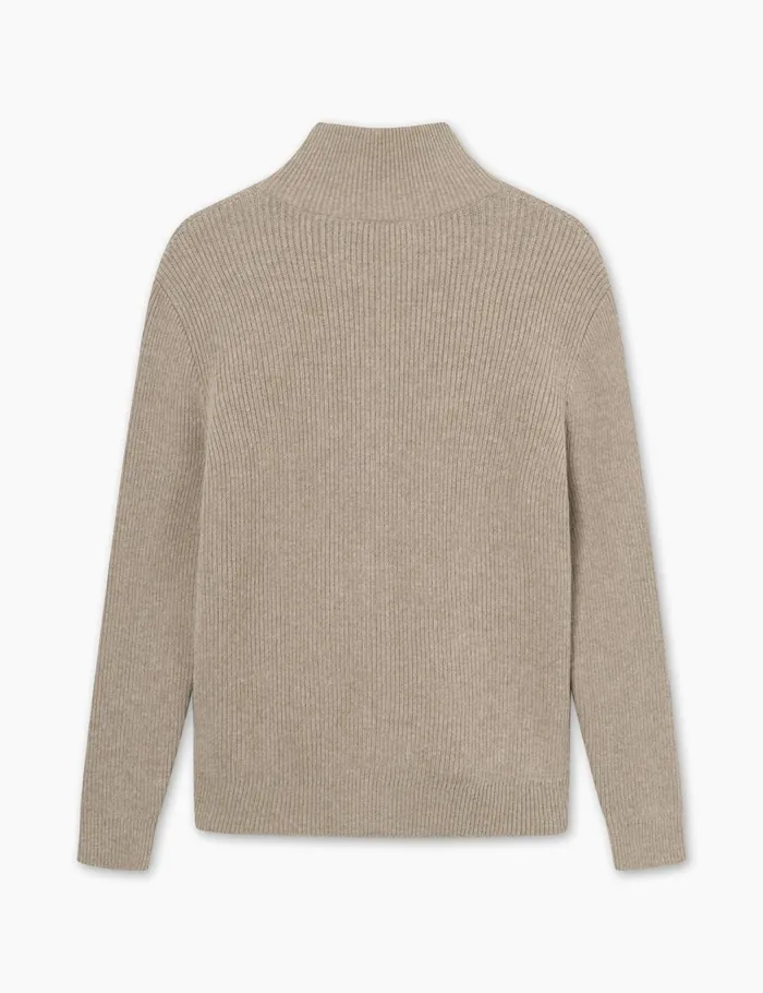 Fort Sweatshirts MARSH RIB ZIP HIGH NECK Khaki 8211 Men Fort Sweatshirts MARSH RIB ZIP HIGH NECK Khaki 8211 Men
