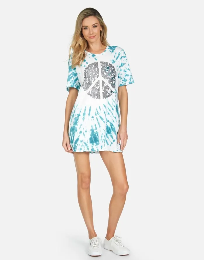 Geneva Peace Hippie Teal Splash Women039s Lauren Moshi Dresses