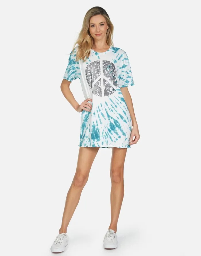 Geneva Peace Hippie Teal Splash Women039s Lauren Moshi Dresses