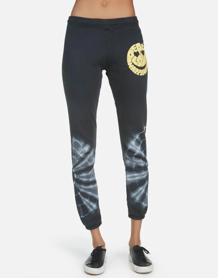 Gia Text Happy Face Lunar Eclipse Women039s Lauren Moshi Long Sweatpants