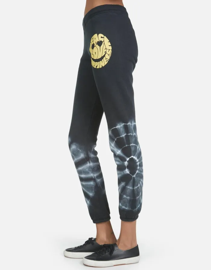 Gia Text Happy Face Lunar Eclipse Women039s Lauren Moshi Long Sweatpants