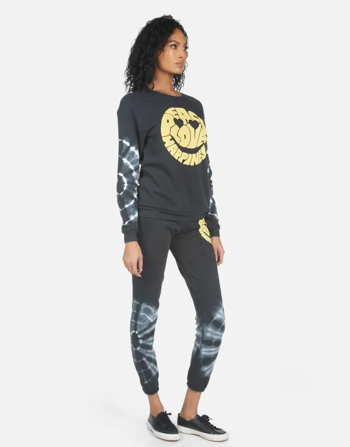 Gia Text Happy Face Lunar Eclipse Women039s Lauren Moshi Long Sweatpants