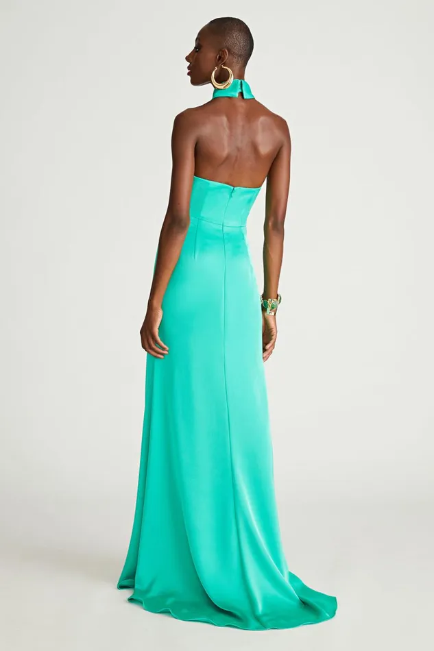 Gowns Women Halston Gemi Gown In Satin Vivid Green