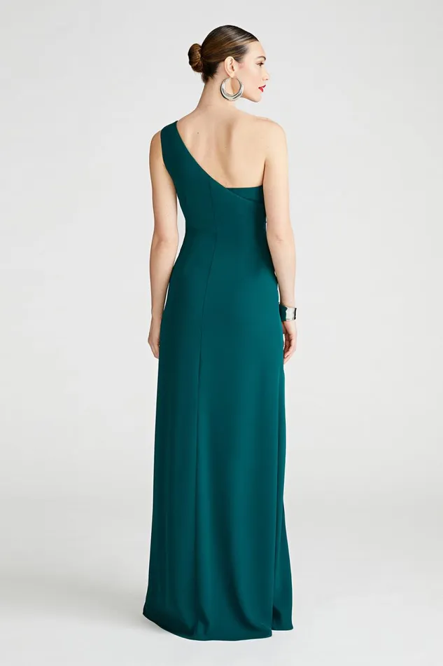Gowns Women Halston Verdianna Gown In Fluid Crepe Lowden Green