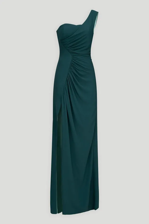 Gowns Women Halston Verdianna Gown In Fluid Crepe Lowden Green