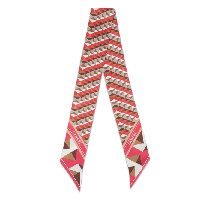 Headband Multico Raspberry Women Lancel Silk Square And Headband