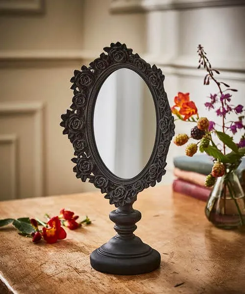 Homeware Joebrowns Black Rose Delightful Dressing Table Mirror Black Home Accessories