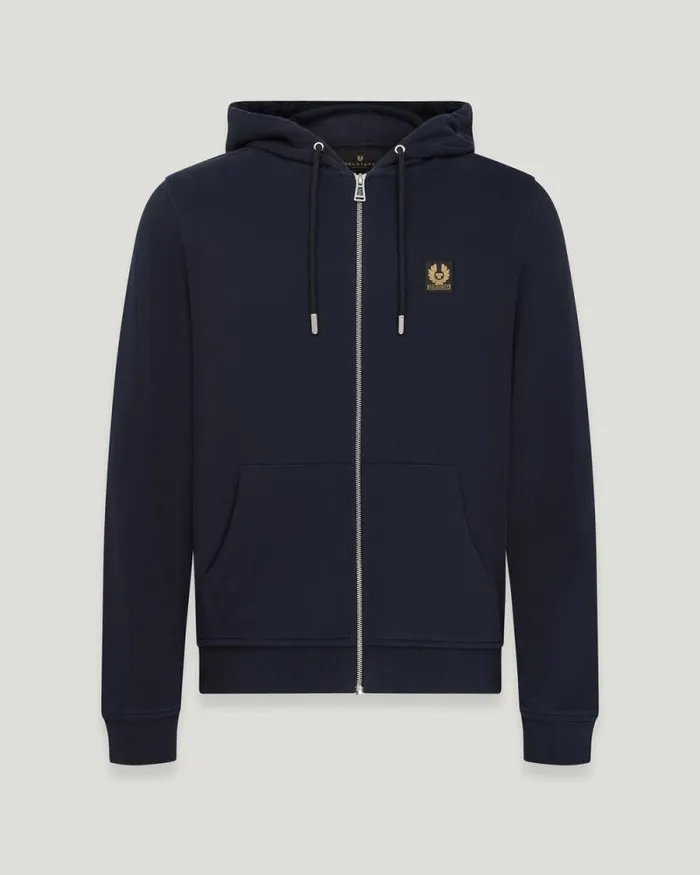 Hoodies and Sweatshirts Men Belstaff Belstaff Full Zip Hoodie Dark Ink