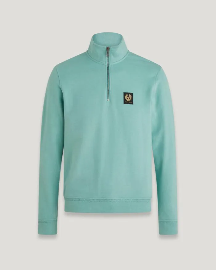 Hoodies and Sweatshirts Men Belstaff Belstaff Quarter Zip Sweatshirt Oil Blue