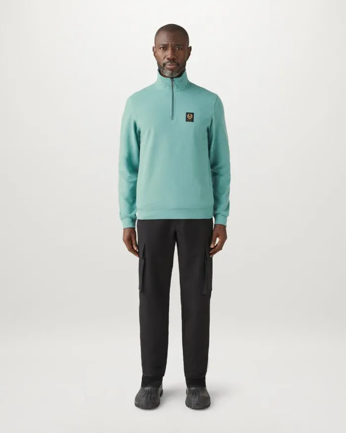 Hoodies and Sweatshirts Men Belstaff Belstaff Quarter Zip Sweatshirt Oil Blue Hoodies and Sweatshirts Men Belstaff Belstaff Quarter Zip Sweatshirt Oil Blue