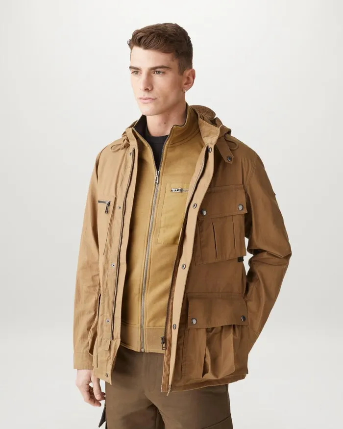 Hoodies and Sweatshirts Men Belstaff Centenary Full Zip Sweatshirt British Khaki