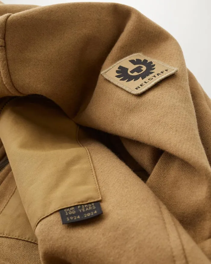 Hoodies and Sweatshirts Men Belstaff Centenary Full Zip Sweatshirt British Khaki