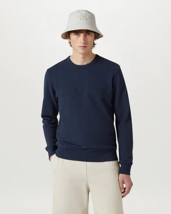 Hoodies and Sweatshirts Men Belstaff Training Sweatshirt Dark Ink