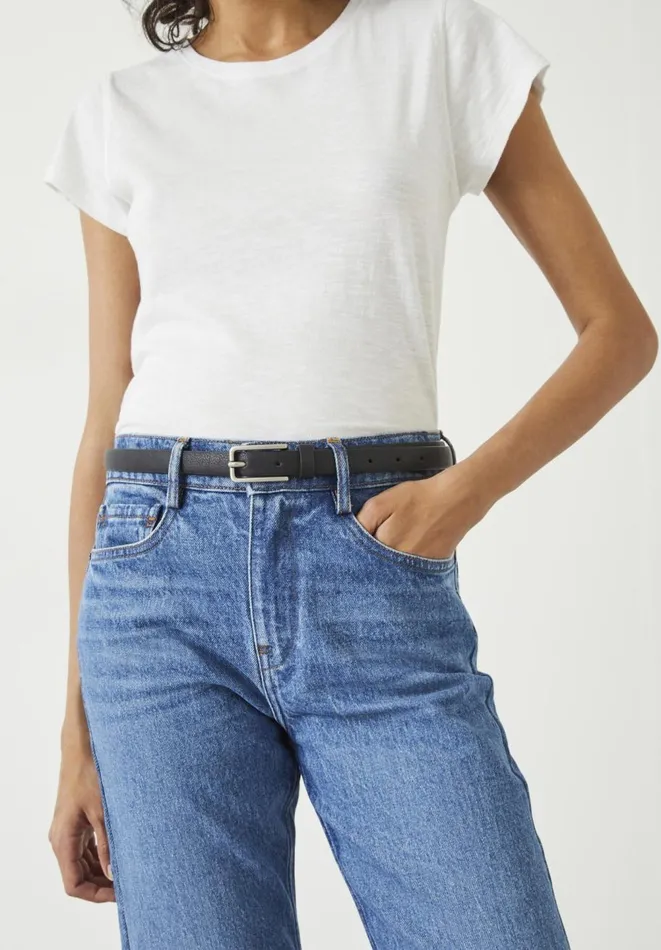 Hush Belts Women Priyanka Leather Belt Blacksilver Hush Belts Women Priyanka Leather Belt Blacksilver