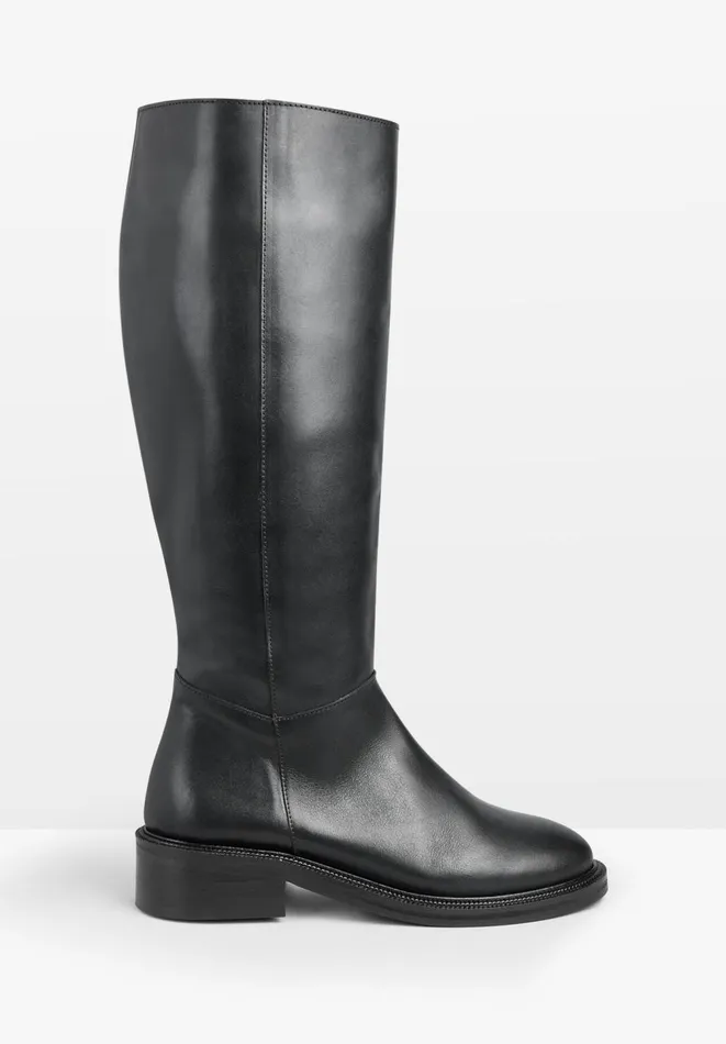 Hush Boots Women Cooper Leather Boots Black