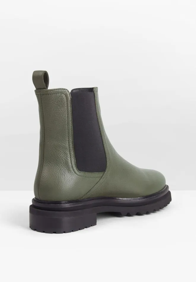 Hush Boots Women Haydon Leather Boots Khaki Hush Boots Women Haydon Leather Boots Khaki