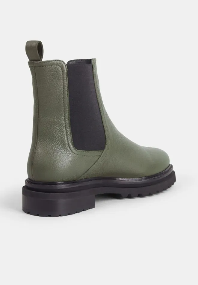 Hush Boots Women Haydon Leather Boots Khaki Hush Boots Women Haydon Leather Boots Khaki