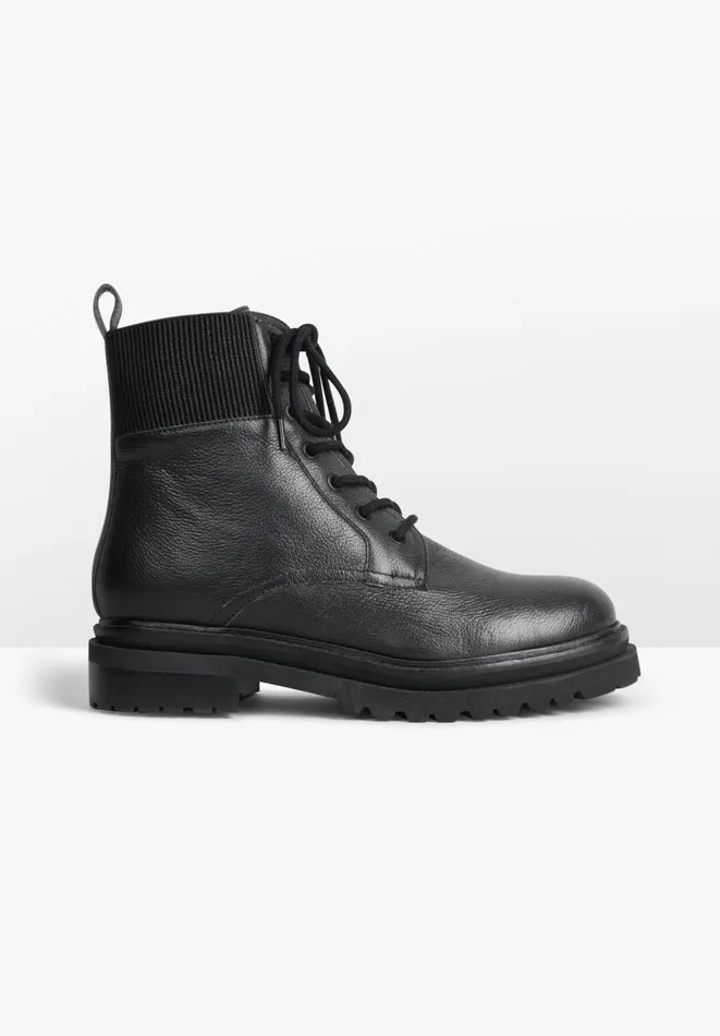 Hush Boots Women Trinity Leather Boots Black