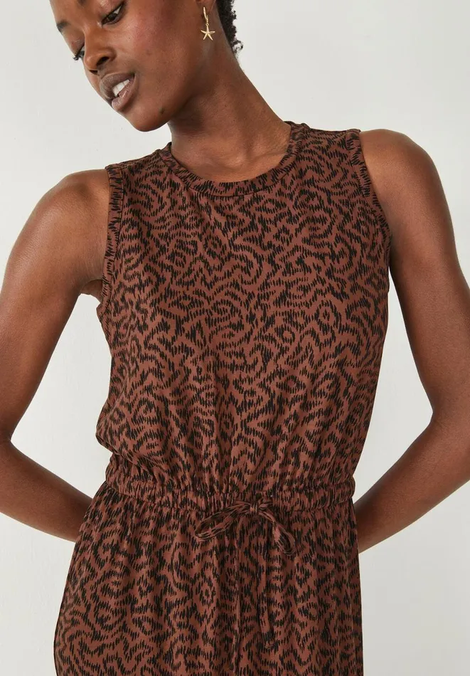 Hush Dresses Women Aida Jersey Midi Dress Abstract Ikat 8211 Brown Hush Dresses Women Aida Jersey Midi Dress Abstract Ikat 8211 Brown