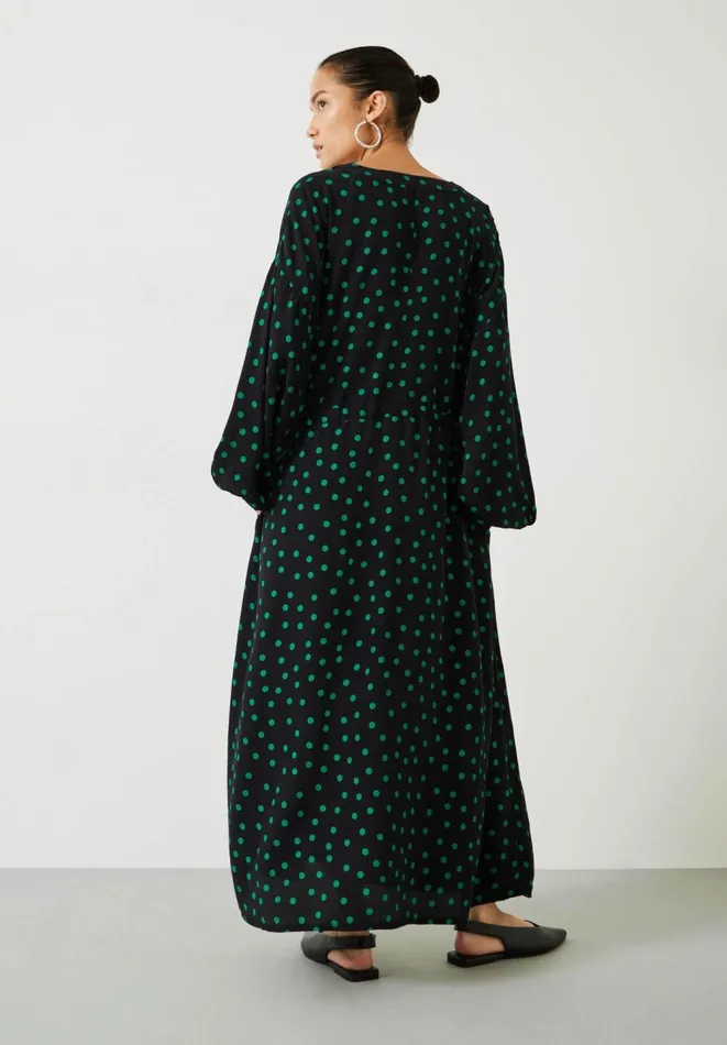 Hush Dresses Women Aimee Oversized Maxi Dress Polka Dots Green