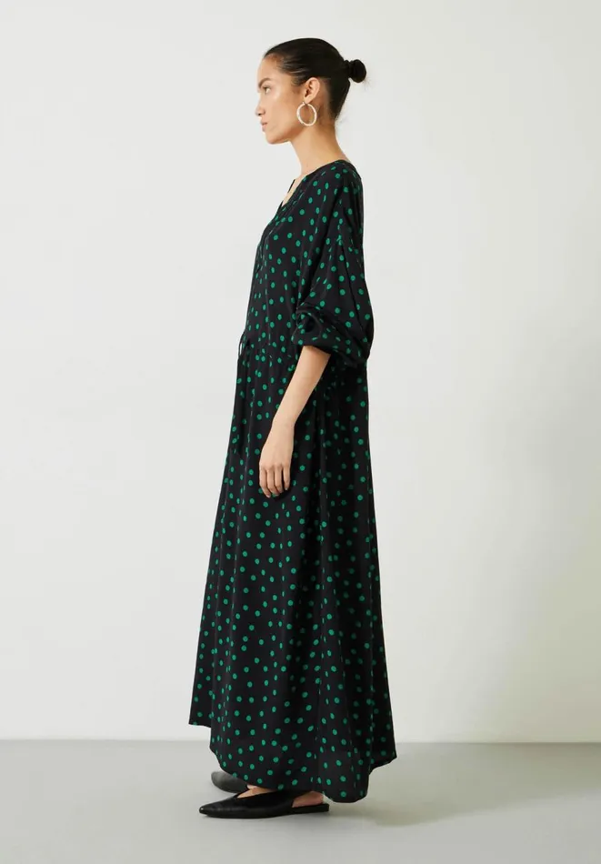 Hush Dresses Women Aimee Oversized Maxi Dress Polka Dots Green