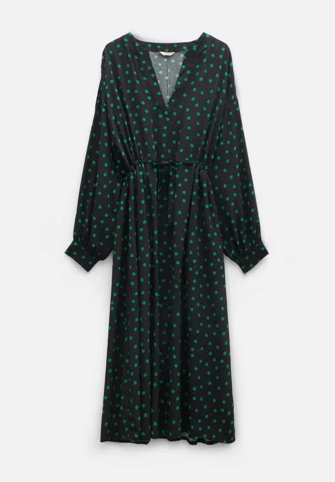 Hush Dresses Women Aimee Oversized Maxi Dress Polka Dots Green