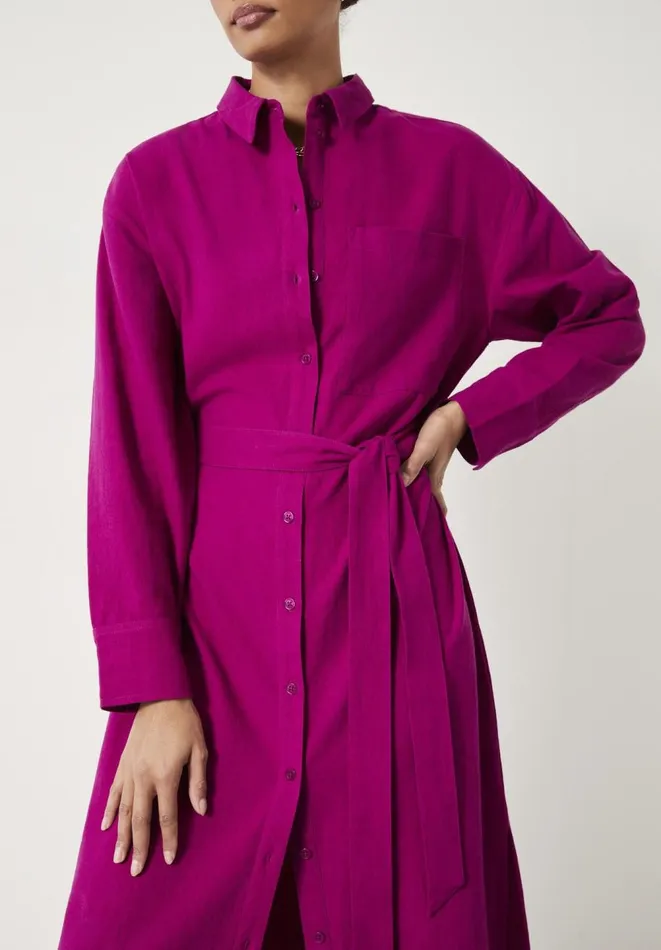 Hush Dresses Women Alexa Maxi Shirt Dress Dark Pink Hush Dresses Women Alexa Maxi Shirt Dress Dark Pink