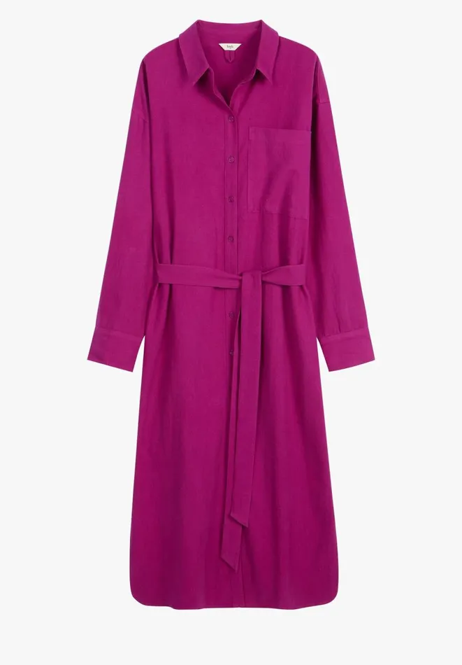 Hush Dresses Women Alexa Maxi Shirt Dress Dark Pink Hush Dresses Women Alexa Maxi Shirt Dress Dark Pink