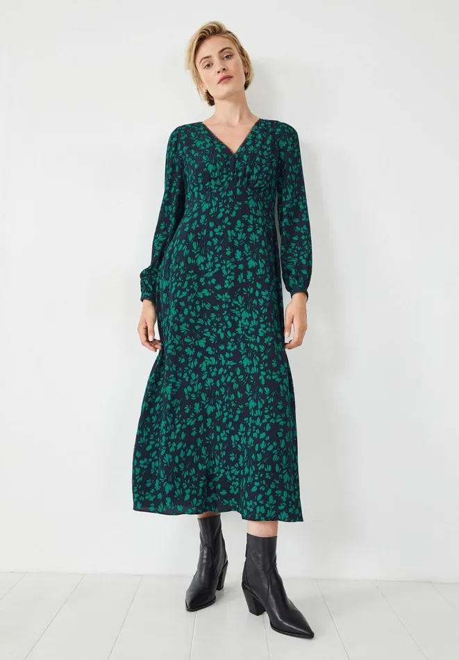 Hush Dresses Women Georgia Tea Dress Petal Ditsy Navygreen