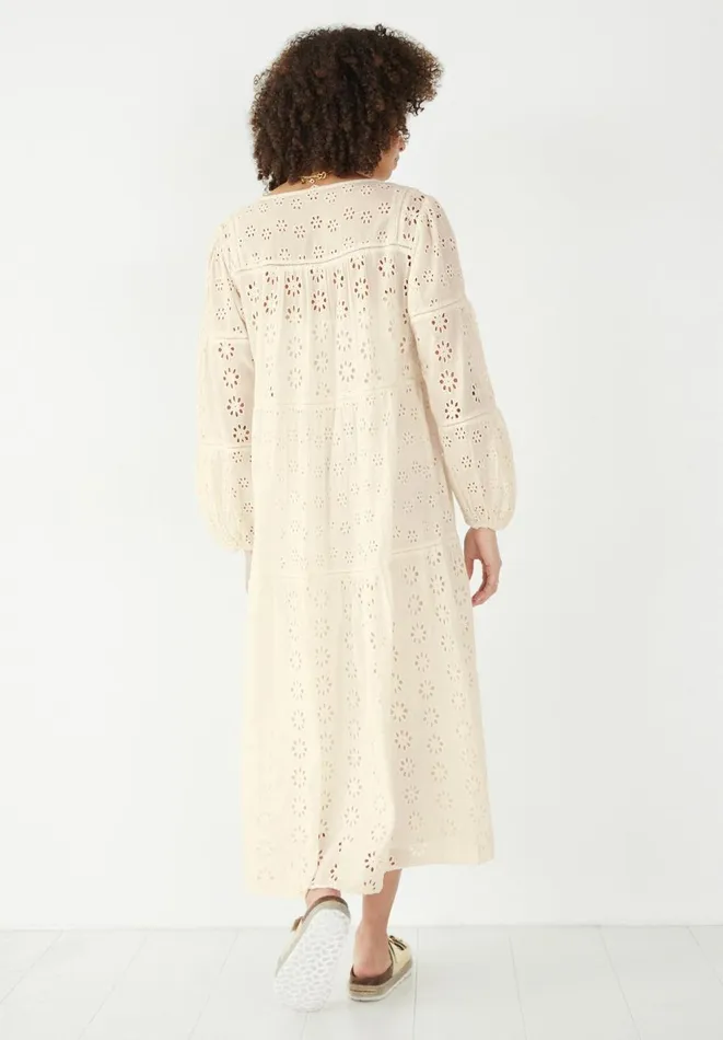 Hush Dresses Women Hannah Broderie Midi Dress Ecru