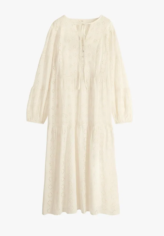 Hush Dresses Women Hannah Broderie Midi Dress Ecru