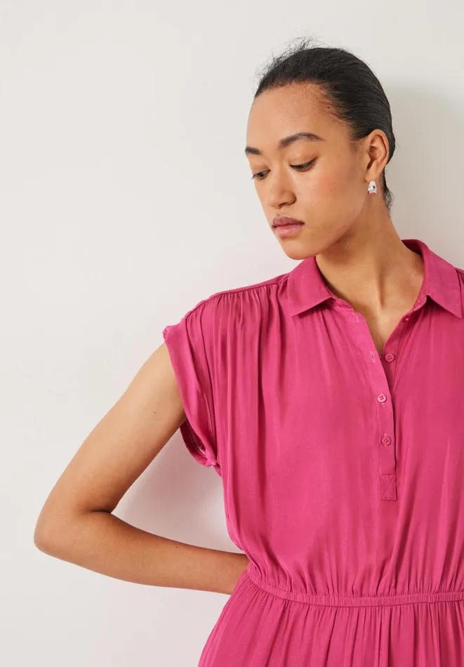 Hush Dresses Women Kalani Relaxed Midi Dress Magenta Hush Dresses Women Kalani Relaxed Midi Dress Magenta