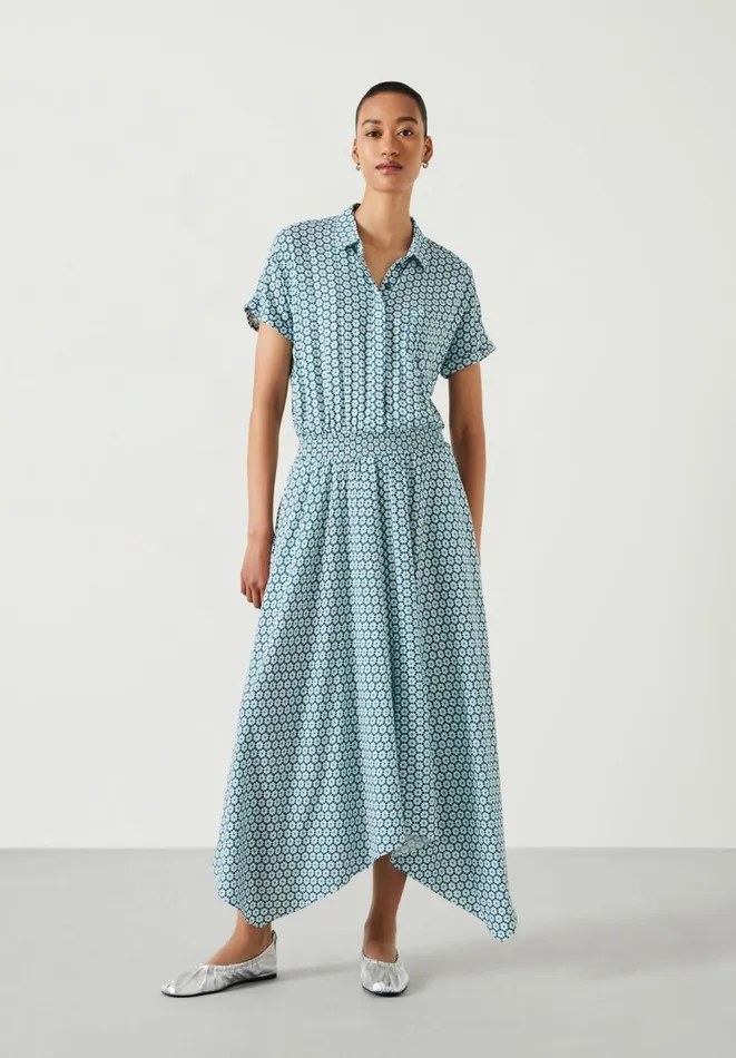 Hush Dresses Women Kensington Shirt Dress Geo Star 8211 Green