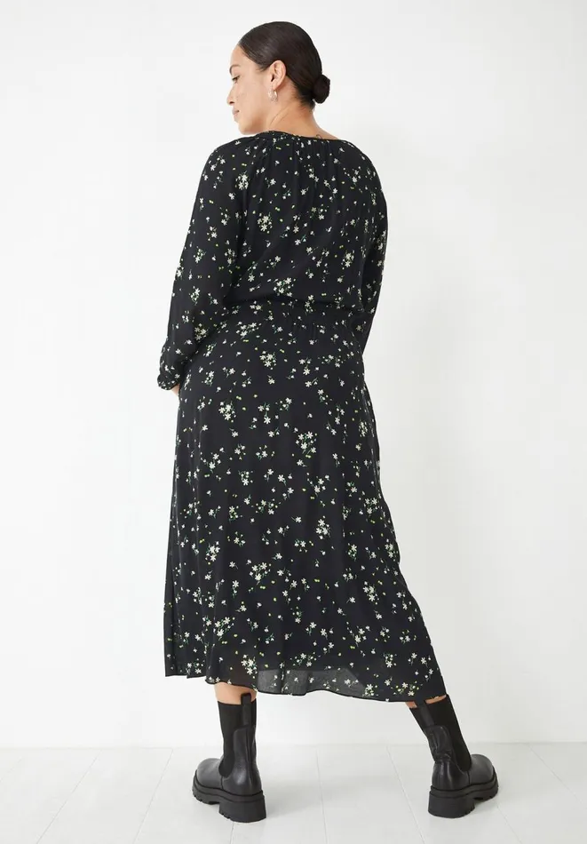 Hush Dresses Women Madelyn Midi Dress Scatter Floral Black