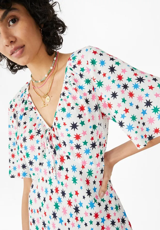 Hush Dresses Women Starr Midi Tea Dress Multi Star Hush Dresses Women Starr Midi Tea Dress Multi Star