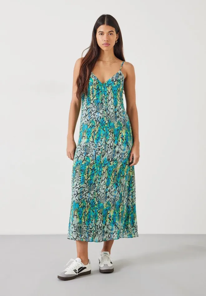 Hush Dresses Women Sydney Printed Maxi Slip Dress Tie Dye Snake