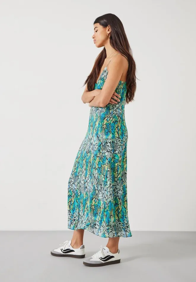 Hush Dresses Women Sydney Printed Maxi Slip Dress Tie Dye Snake