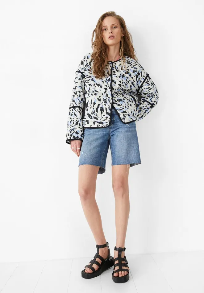 Hush Jackets and Coats Women Andy Quilted Printed Jacket Zebra 8211 Ecrumulti