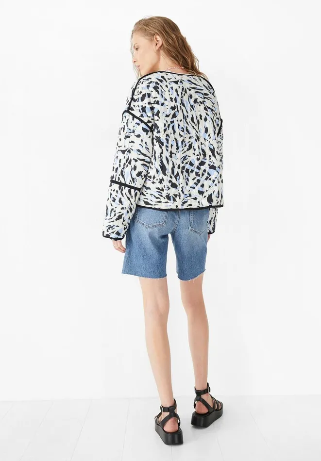 Hush Jackets and Coats Women Andy Quilted Printed Jacket Zebra 8211 Ecrumulti