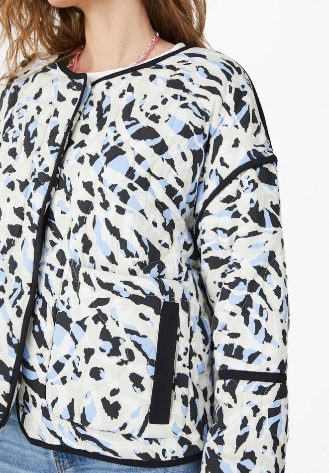 Hush Jackets and Coats Women Andy Quilted Printed Jacket Zebra 8211 Ecrumulti