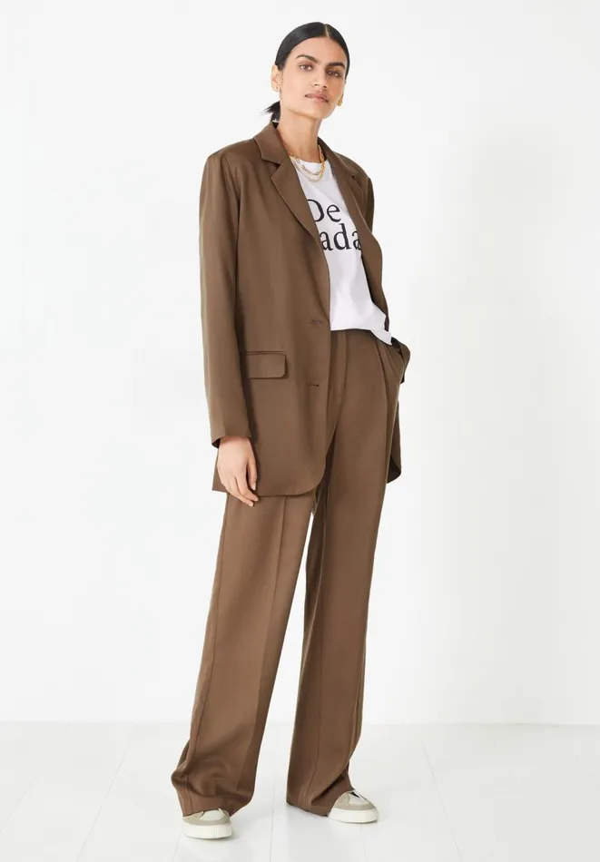 Hush Jackets and Coats Women Emelia Single Breasted Blazer Brown
