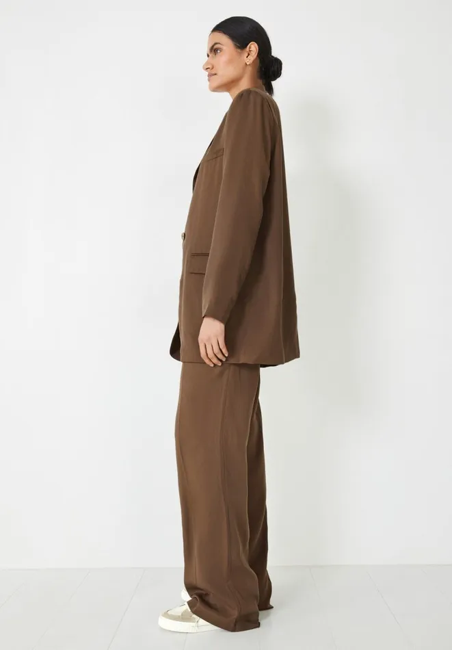Hush Jackets and Coats Women Emelia Single Breasted Blazer Brown