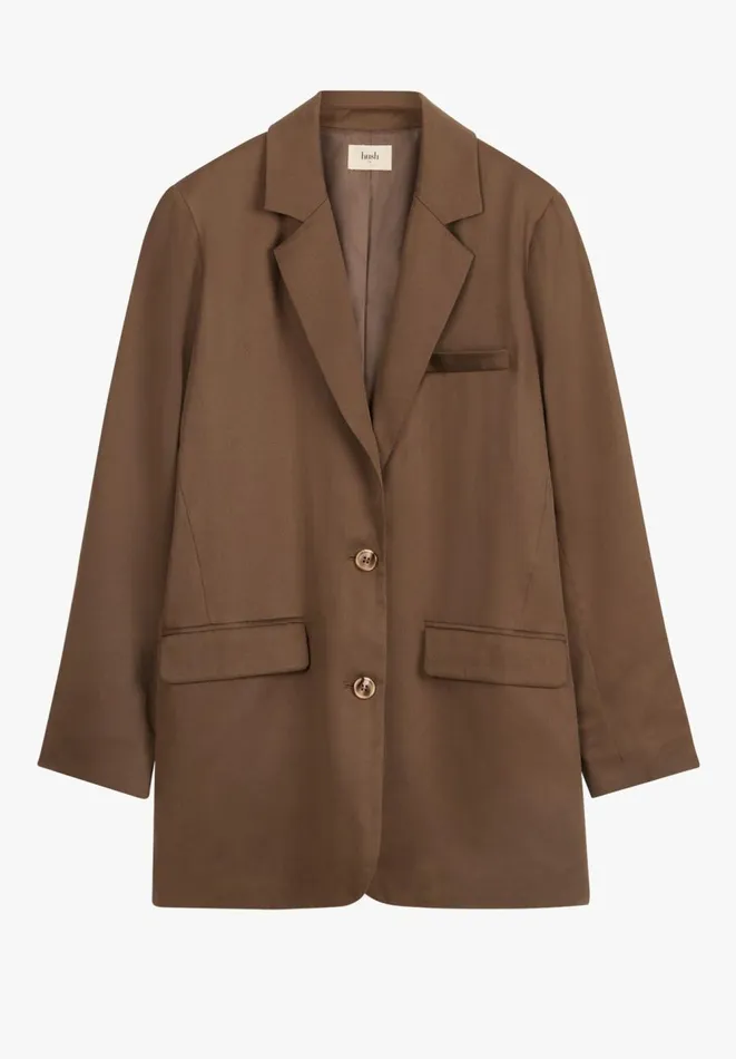 Hush Jackets and Coats Women Emelia Single Breasted Blazer Brown