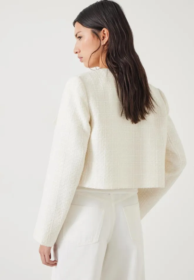 Hush Jackets and Coats Women Esti Boucle Jacket White