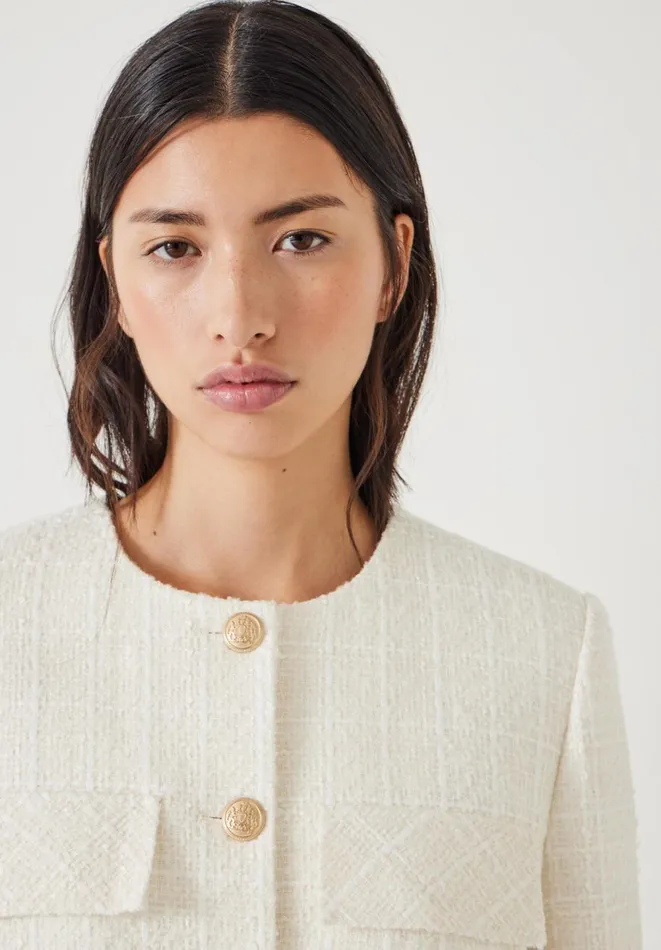 Hush Jackets and Coats Women Esti Boucle Jacket White